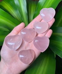 Image 1 of Small Rose Quartz Hearts