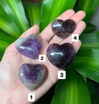 Image 1 of Small Regular/Chevron Amethyst Hearts