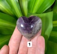 Image 2 of Small Regular/Chevron Amethyst Hearts