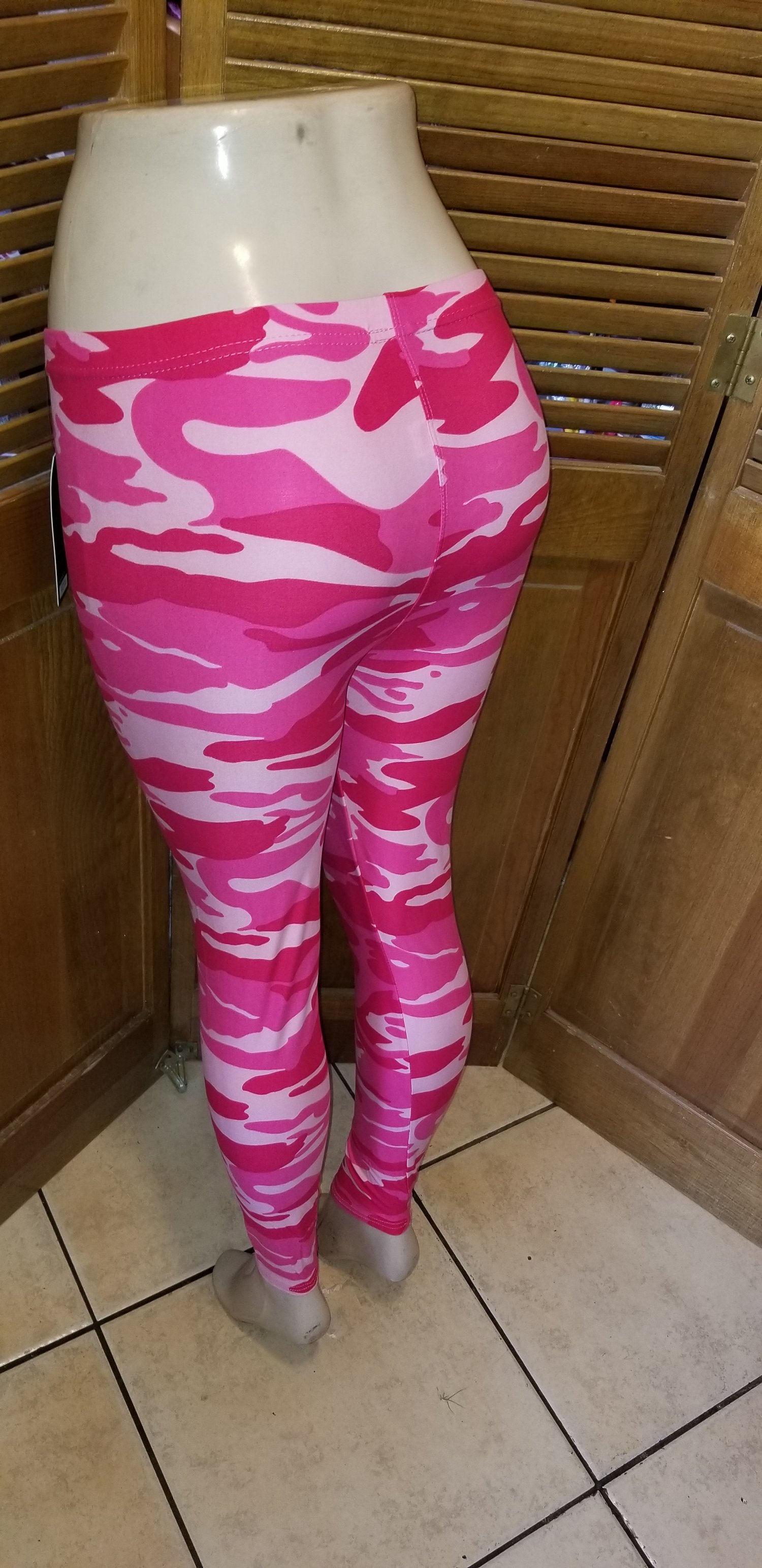 Image of One size pink camouflage  Leggings 