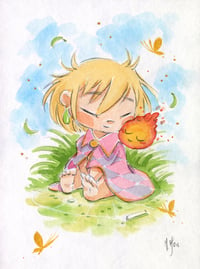 Image 1 of Baby Howl and Calcifer 3-Pack Prints