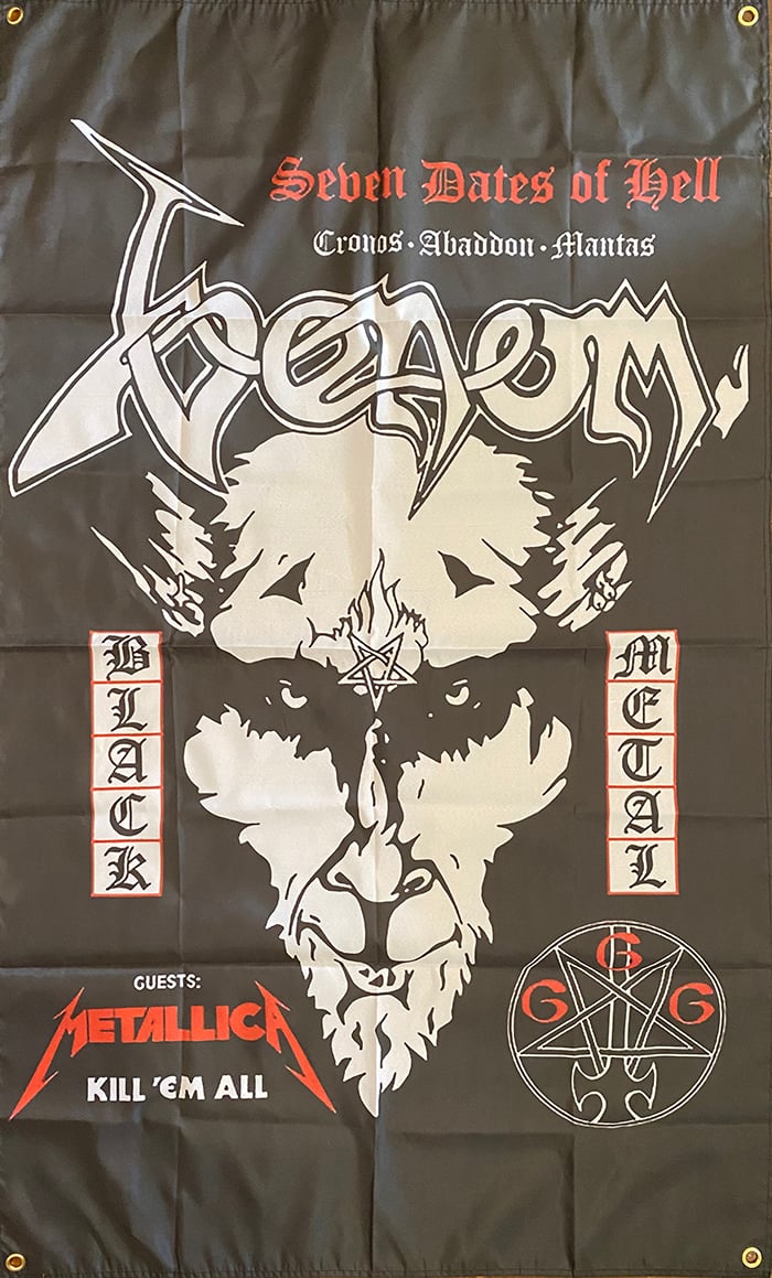 Image of Venom " Seven Dates Of Hell " Flag / Banner / Tapestry 