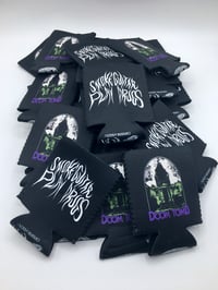 Doom Tomb Koozies Black with Green and Purple