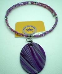 Purple Memory Wire Necklace