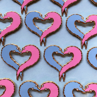 Image 2 of Worm Heart Pin 