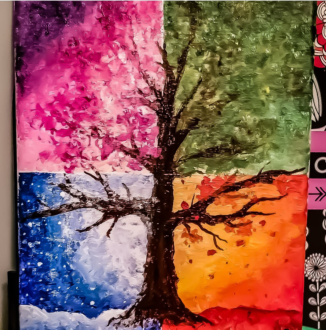 seasons tree painting