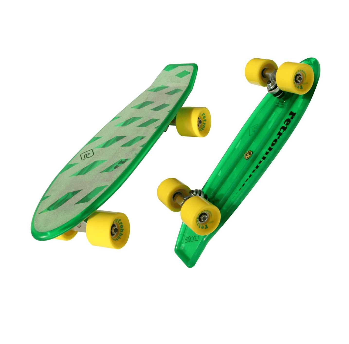 Image of Atom 21" Mini Retroh Molded Skateboard - Green - MSRP $59.95