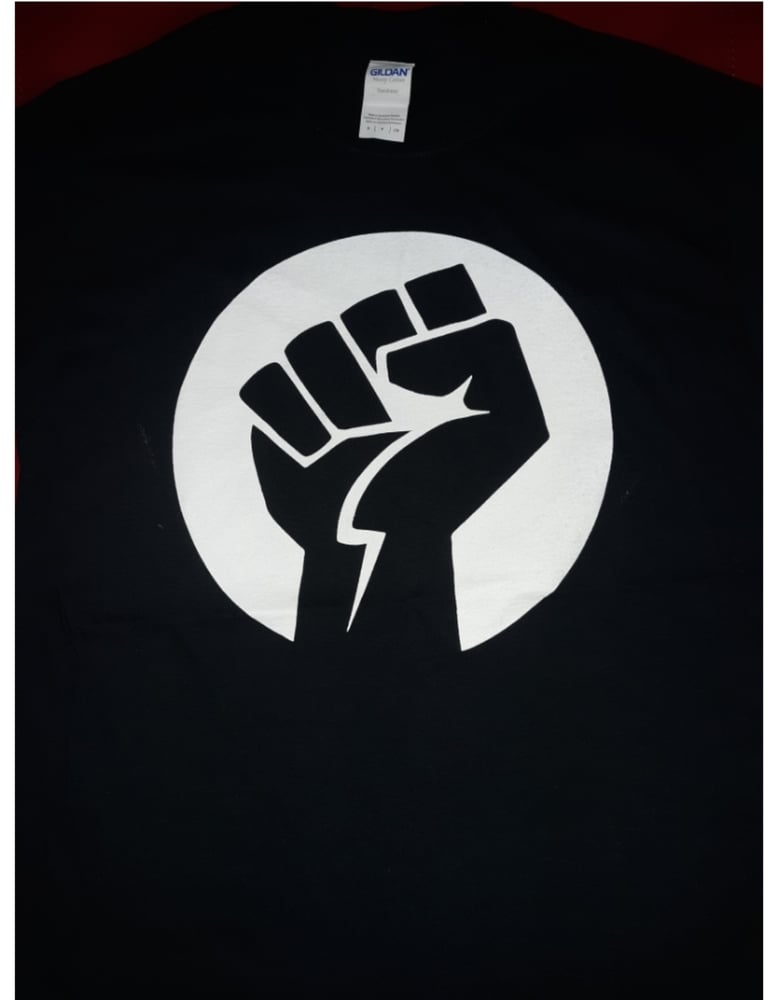 black fist olympics t shirt