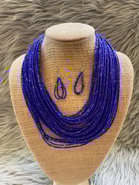 Image 2 of BEADED NECKLACE AND EARRINGS