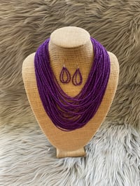 Image 4 of BEADED NECKLACE AND EARRINGS