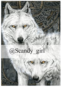 Odin's Wolves Geri and Freki PRINT