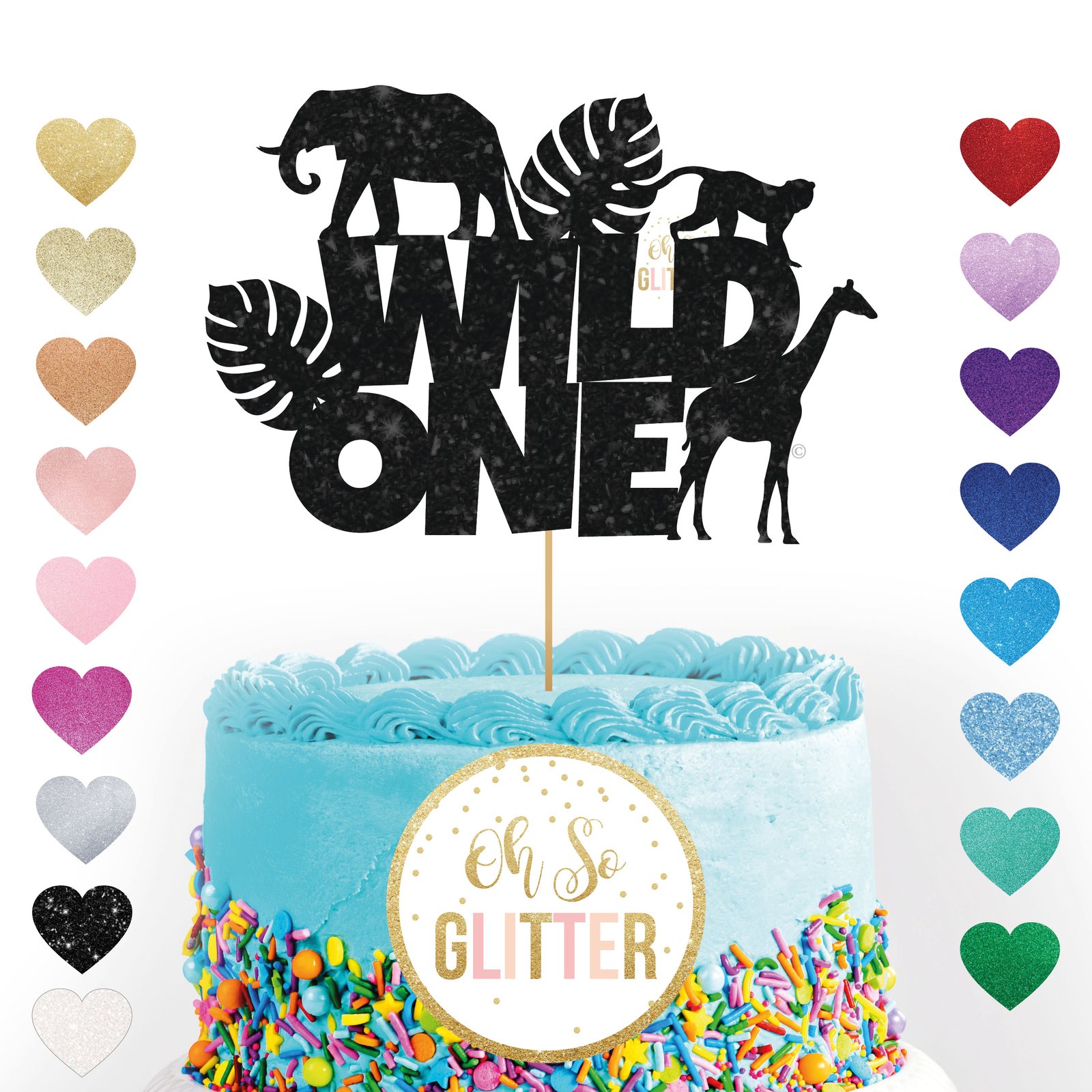 31 Two Wild Birthday Cake Ideas : Rainbow & Wild Animal Cake