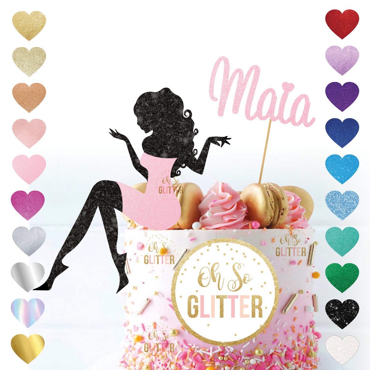 Download Lady Silhouette Cake Topper | Oh So Glitter