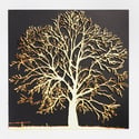 Woodcut Oak Tree - Framed
