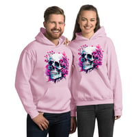 Image 3 of Watercolor skull 4 Unisex Hoodie