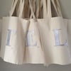 Glitter Initial Tote