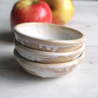 Image 2 of Set of Three Small Rustic Prep Bowls Ceramic Pottery Ready to Ship Made in USA