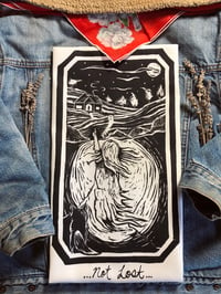 Pt. 3 or “Not Lost” Backpatch/white canvas 