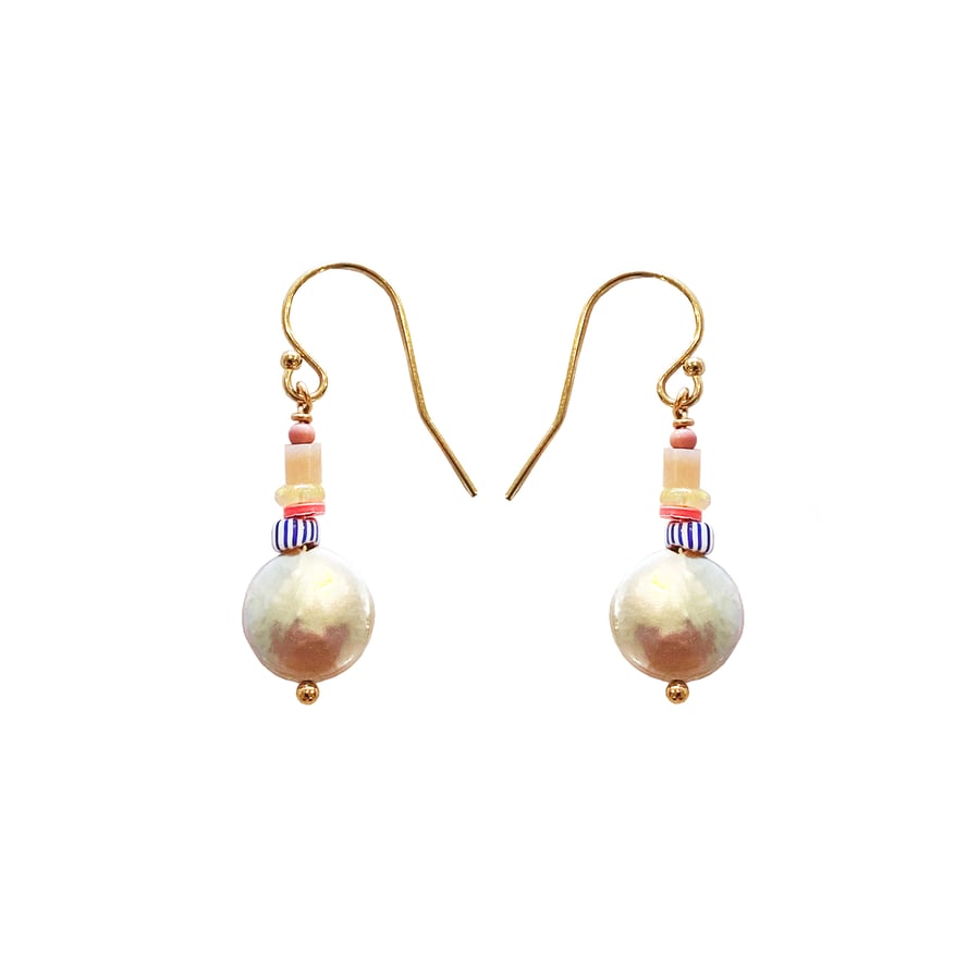Image of Gold Filled Pearl Earrings
