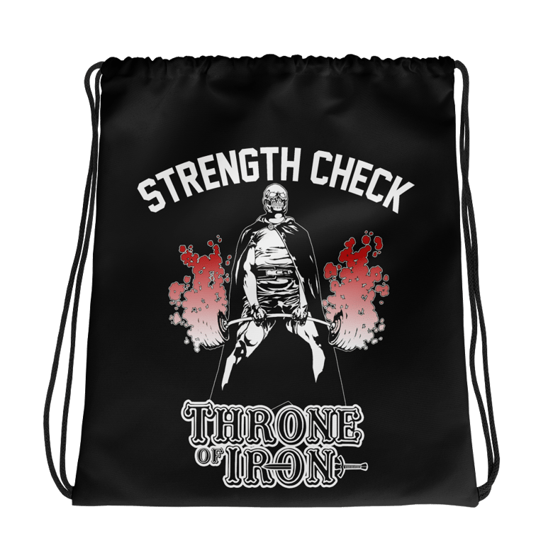 Image of Throne Of Iron "Strength Check" Drawstring Bag