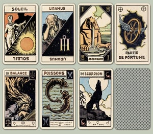 Image of Astrologique Tarot c. 1890-1917 -- Astrology Tarot Muchery