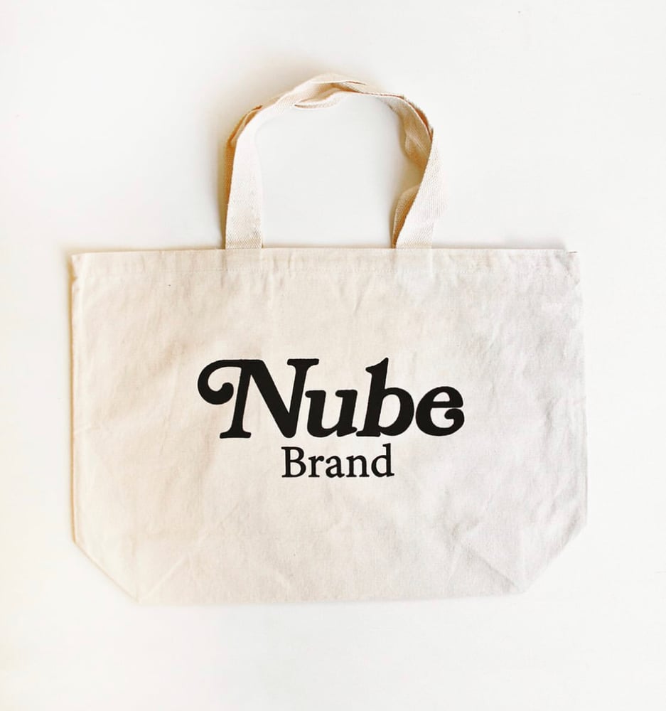 Image of Nube brand big logo tote bag