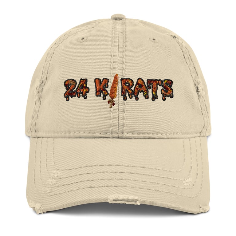 24k Distressed Dad Hat