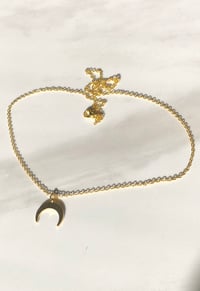 Golden Crescent Moon Necklace