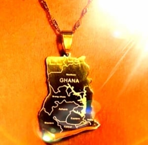 Image of GHANA MAP NECKLACE 