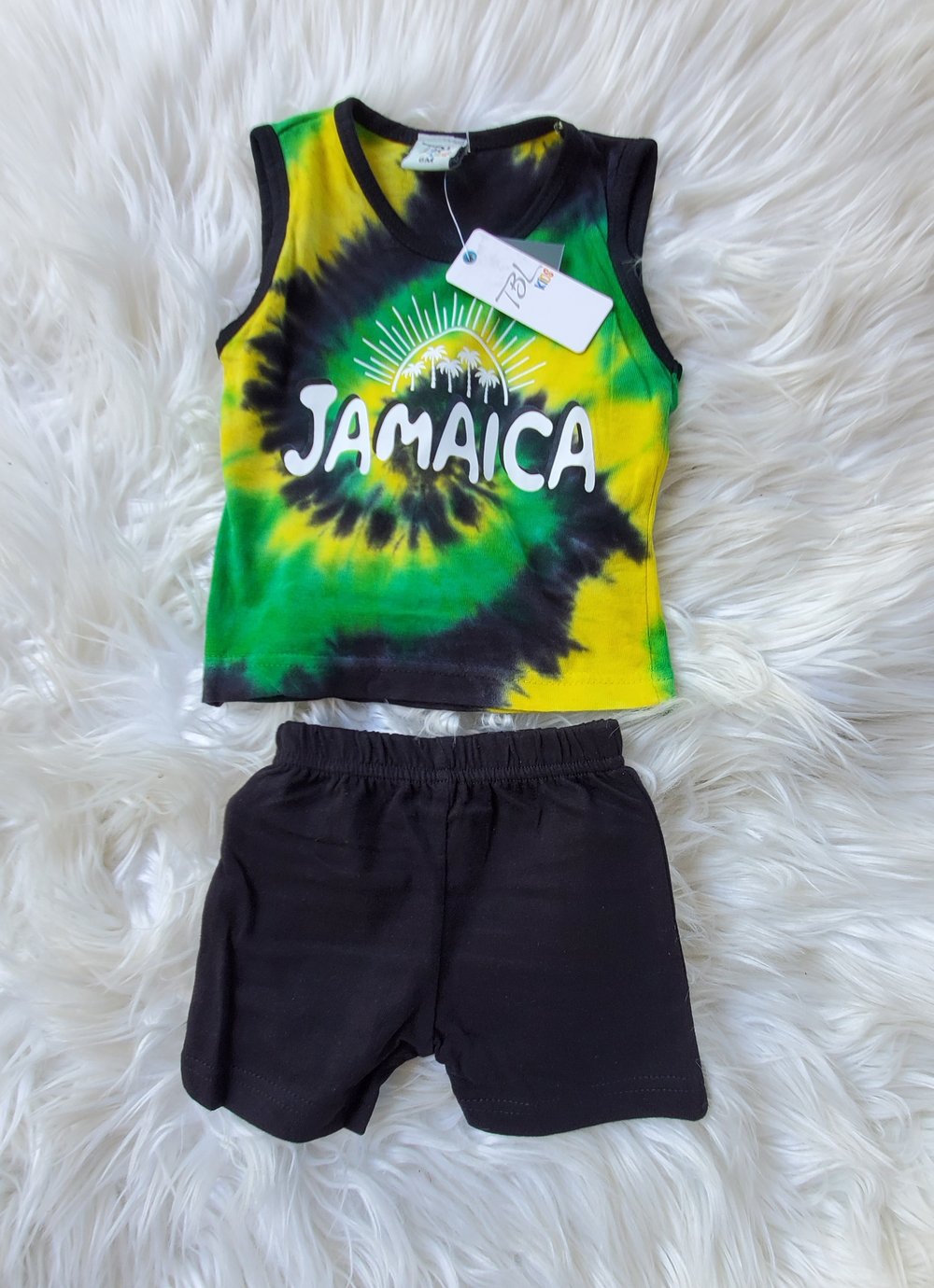 Jamaica tydye baby boys outfit 