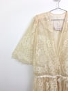 Vintage Zandra Rhodes Silk Chiffon Pearl Beaded Drop Wasist Dress