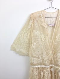 Image 3 of Vintage Zandra Rhodes Silk Chiffon Pearl Beaded Drop Wasist Dress