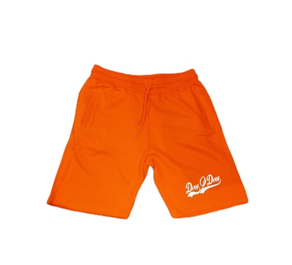 Orange/White Sweat Shorts