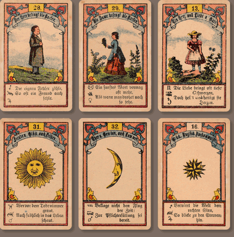 Image of Paris Primitive Lenormand Cards. 1890
