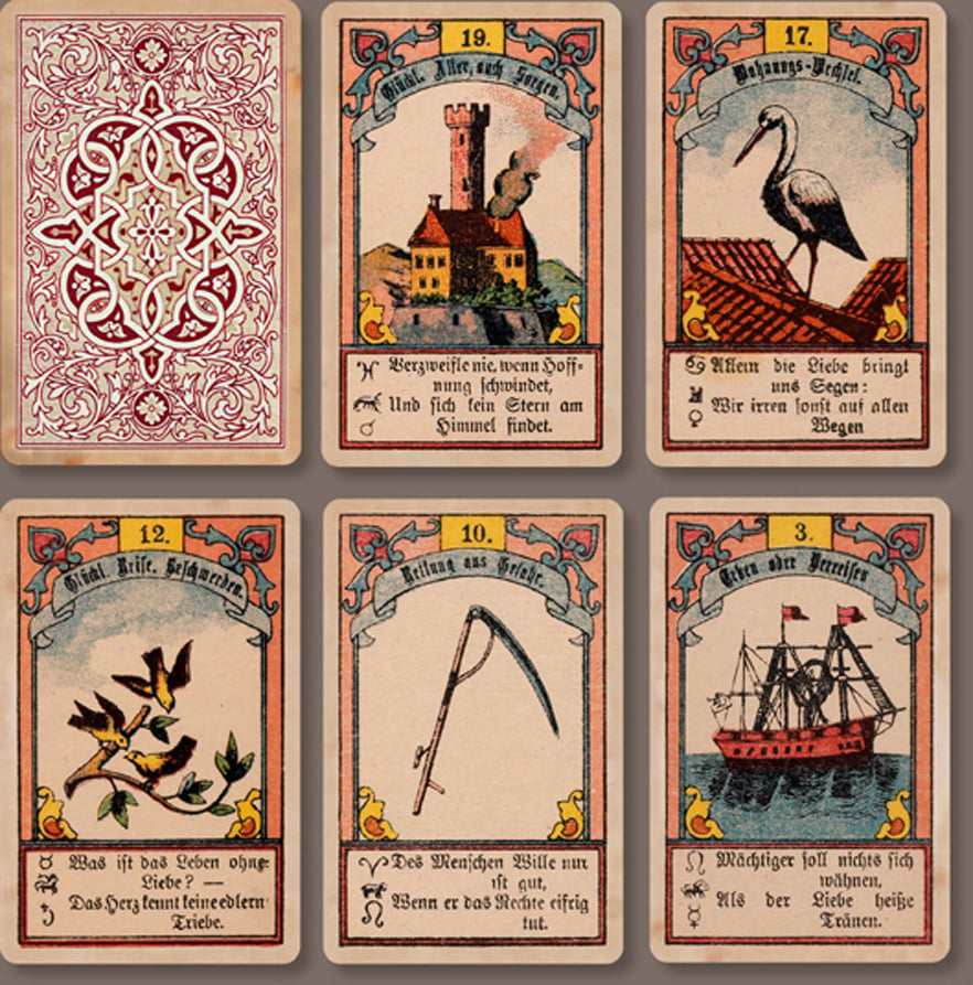 The Cartomancer — Paris Primitive Lenormand Cards. 1890