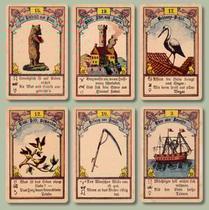 Image of Paris Primitive Lenormand Cards. 1890