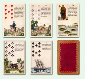 Image of Daveluy Lenormand c.1860 & Geûens-Willaert Lenormand c. 1903