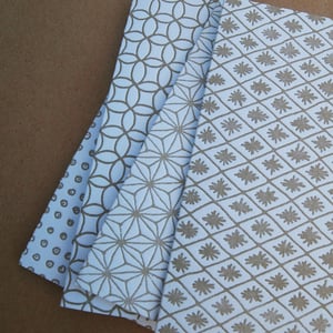 Image of Geo Gold, set of 8 letterpress folded note cards