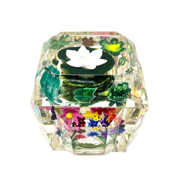 Image of Petite Painted Lotus Flower Box