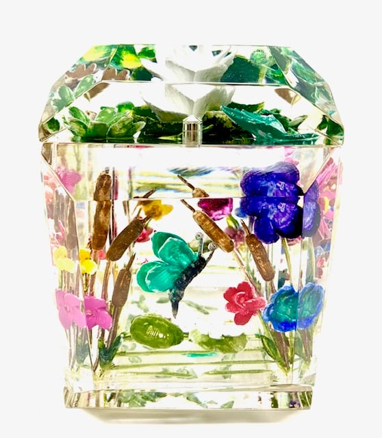 Image of Petite Painted Lotus Flower Box