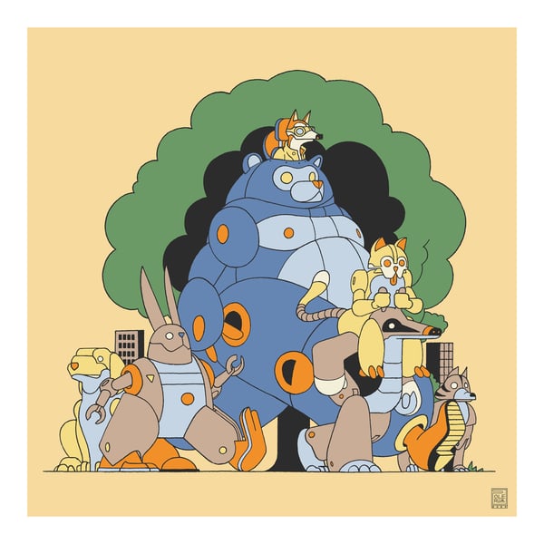 Image of Bos en Lommer - Reinaert de Vos (40x40cm)