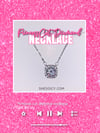 Princess cut diamond necklace