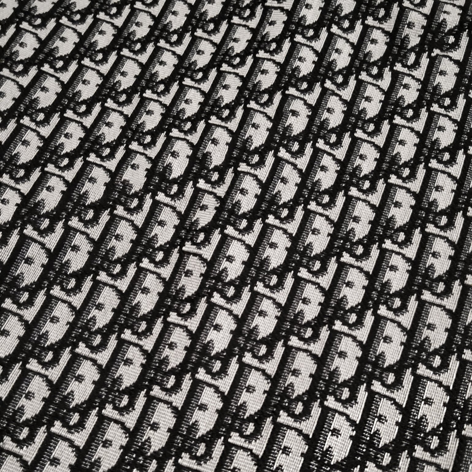 Image of D01 - Jacquard Fabric Black on White