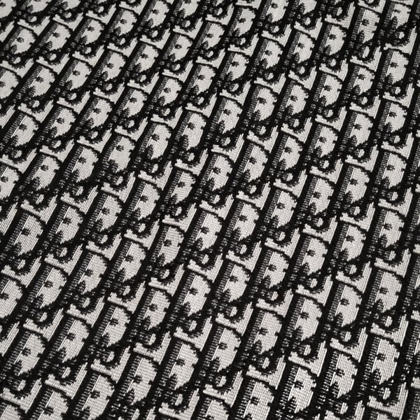 Image of D01 - Jacquard Fabric Black on White