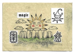 Image of stonehenge monoprint