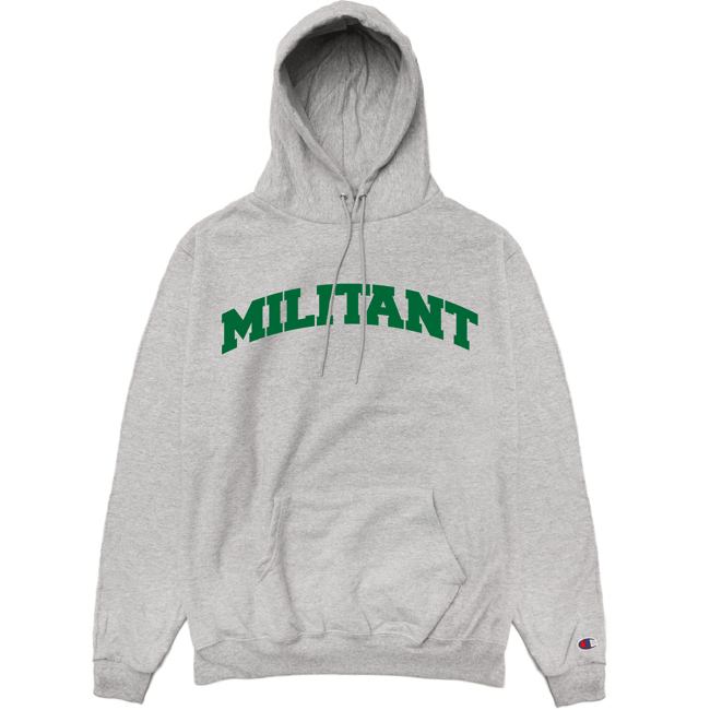 Champion Militant Green Grey Hoodie