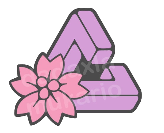 Image of LADIES' CODE Cherry Blossom Logo enamel pin