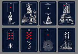 Image of Mystic Cards of Fortune c. 1882  & Mystic Blues