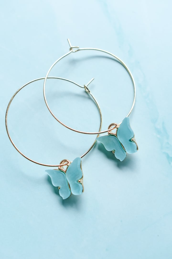 Image of Butterfly Mini Hoop Earrings