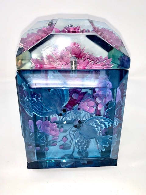 Image of Petite Painted Underwater Flower Box -custom order only